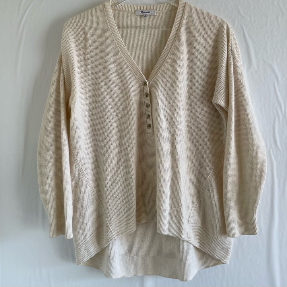 Madewell Waffle Knit Oversize Sweater Size S